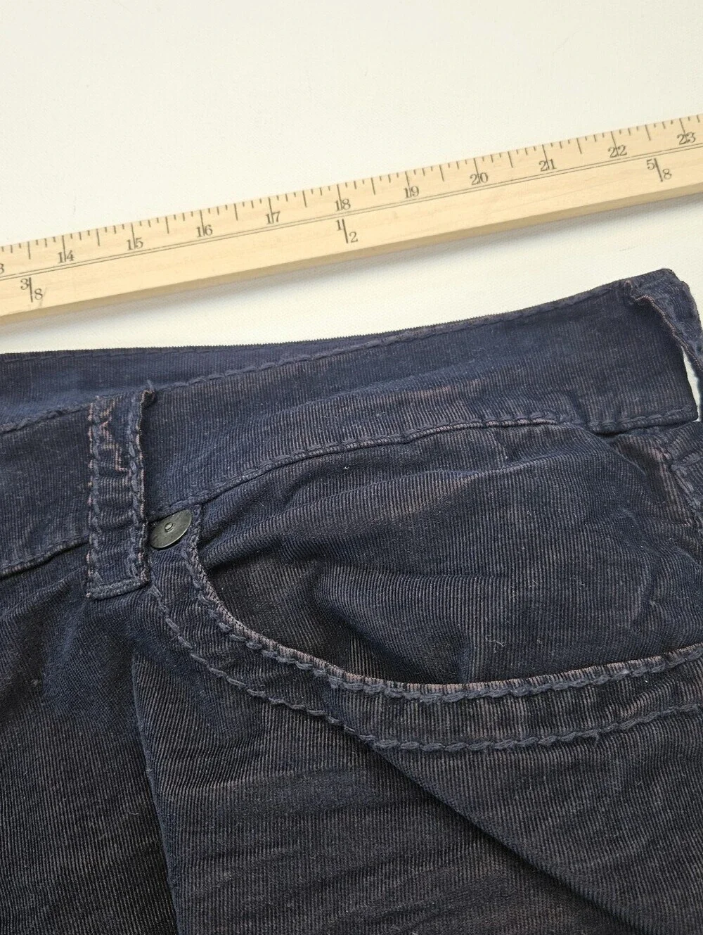 True Religion Men's Geno Relaxed Slim Fit Corduroy Flap Pocket Pants SZ 42 X 34